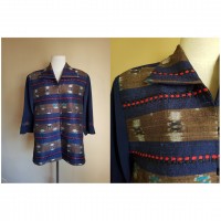 Navy boho blazer