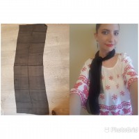 Sheer black long vintage scarf	