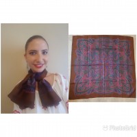 Brown Paisley vintage scarf	