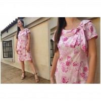Pink floral dress