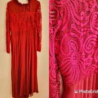 Maroon maxi dress