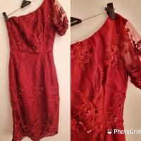 Burgundy dress