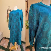 Blue vintage knit dress