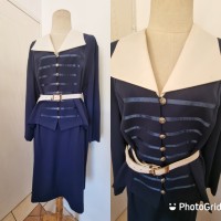 Navy vintage suit set
