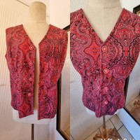 Paisley velvet feel waistcoat